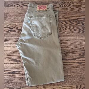 Levi's 502 Mens 34 X 34* Tan Straight Leg Jeans GUC *Abrasion On Back Pocket